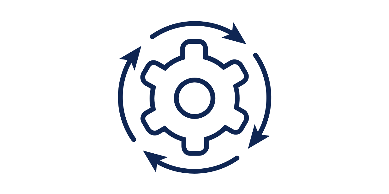 icon depicting a rotating gear